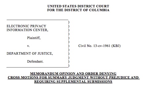 EPIC v. DOJ