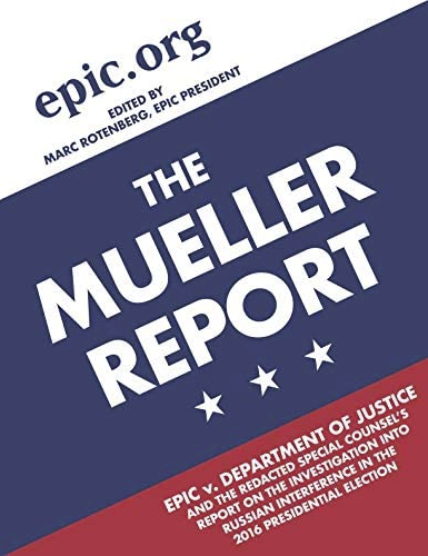 Cover image of EPIC's printed version of the Mueller Report