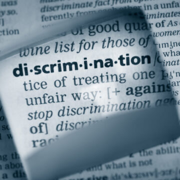 Discrimination definition stock image